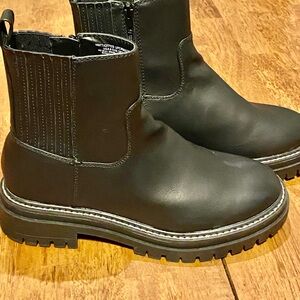 Time and Tru Dark Gray Moto Boots